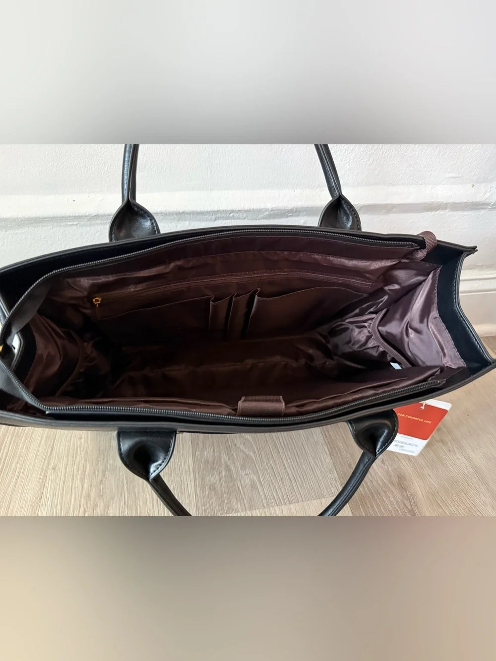 Lovevook Leather Laptop/Work Tote Bag